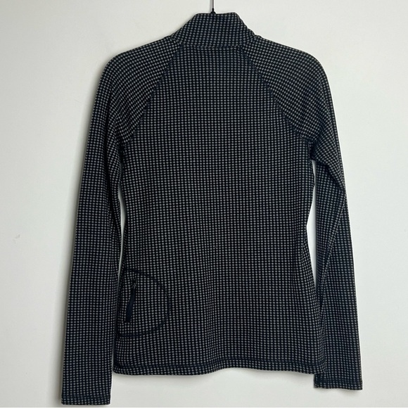 Eddie Bauer Black Gray Check Half Zip Long Sleeve Athleisure Pullover Size M - Picture 4 of 11